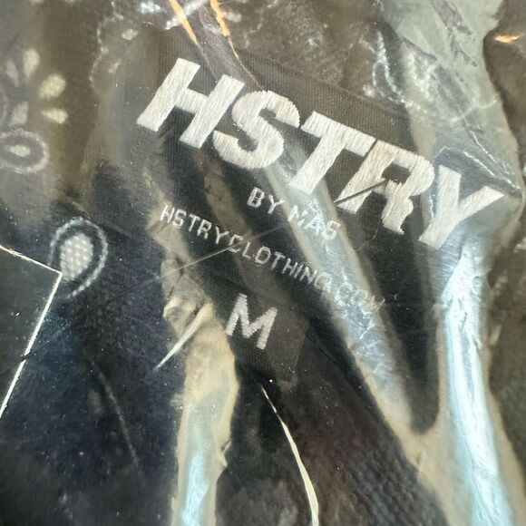 NWT HSTRY By NAS Men’s Black & Paisley Duck Canvas Denim Jacket - Size M - Picture 4 of 11